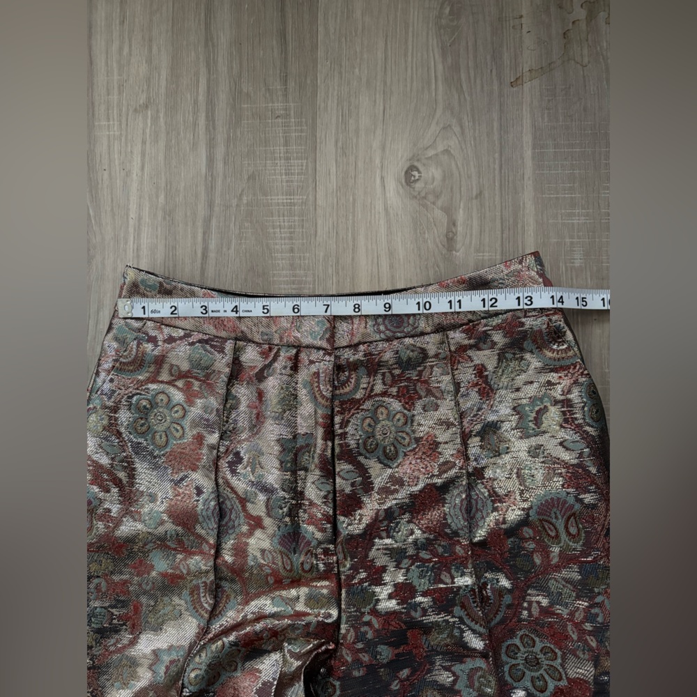 NWT ASOS Slim Kick-flare Jacquard Pants - Picture 7 of 12